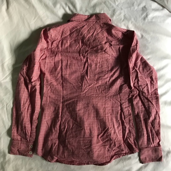 THEORY raspberry button-down - Picture 5 of 7